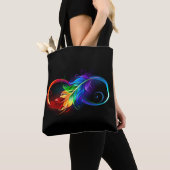 Infineensymbool met regenboogvanger tote bag (Dichtbij)