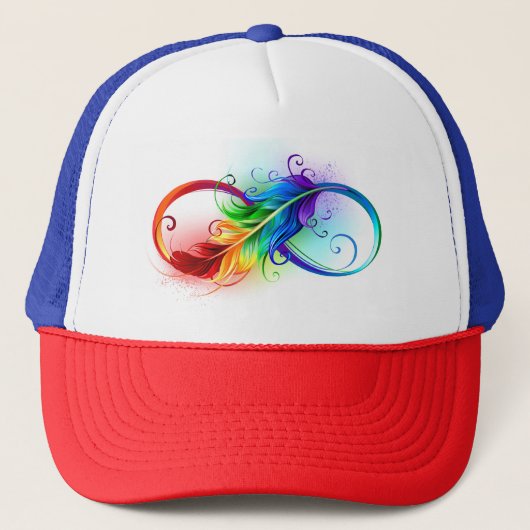 Infineensymbool met regenboogvanger trucker pet (Voorkant)
