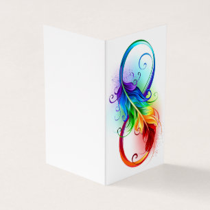 Infineensymbool met regenboogvanger visitekaartje