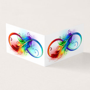 Infineensymbool met regenboogvanger visitekaartje