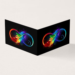 Infineensymbool met regenboogvanger visitekaartje