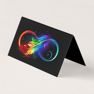Infineensymbool met regenboogvanger visitekaartje