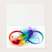 Infineensymbool met regenboogvanger visitekaartje (Buitenkant ongevouwen)