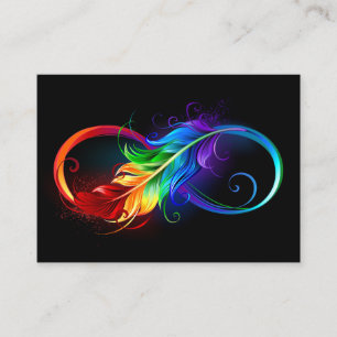 Infineensymbool met regenboogvanger visitekaartje