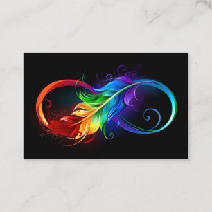 Infineensymbool met regenboogvanger visitekaartje