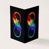 Infineensymbool met regenboogvanger visitekaartje (Buitenkant)