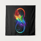 Infineensymbool met regenboogvanger wandkleed (Voorkant (horizontaal))