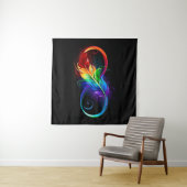 Infineensymbool met regenboogvanger wandkleed (In Situ (horizontaal))