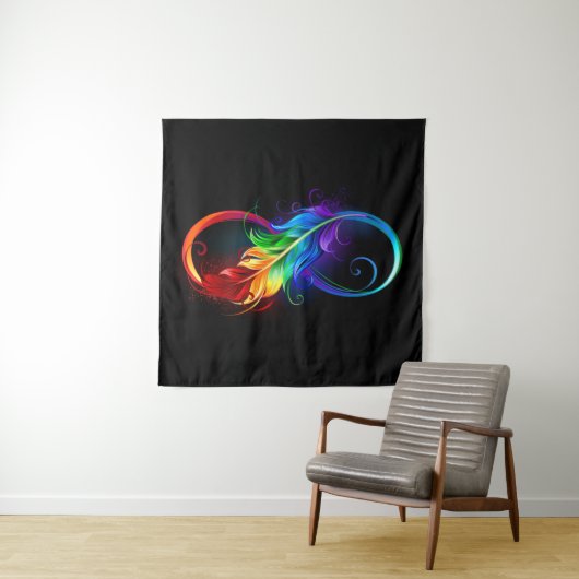 Infineensymbool met regenboogvanger wandkleed (In situ)