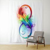 Infineensymbool met regenboogvanger wandkleed (In situ)