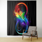 Infineensymbool met regenboogvanger wandkleed (In situ)