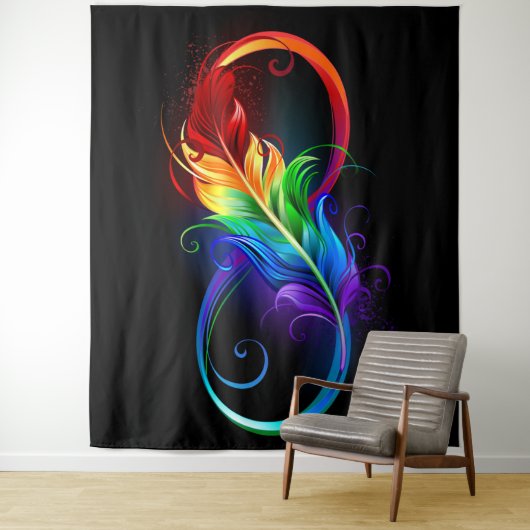 Infineensymbool met regenboogvanger wandkleed (In situ)