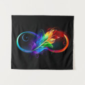 Infineensymbool met regenboogvanger wandkleed (Voorkant (horizontaal))