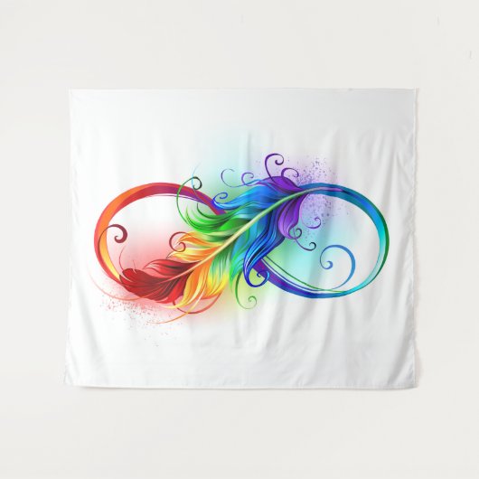 Infineensymbool met regenboogvanger wandkleed (Voorkant (horizontaal))