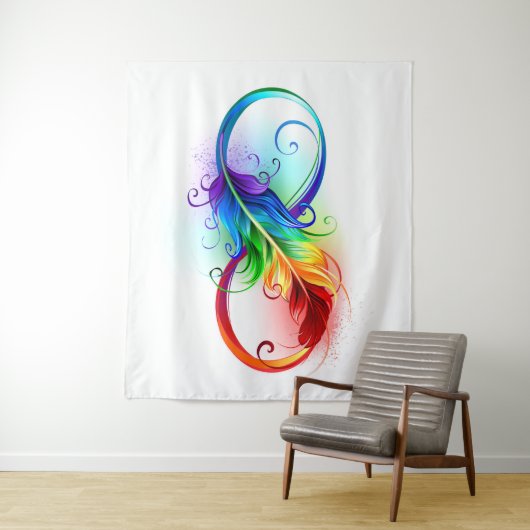 Infineensymbool met regenboogvanger wandkleed (In situ)