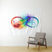 Infineensymbool met regenboogvanger wandkleed (In Situ (horizontaal))