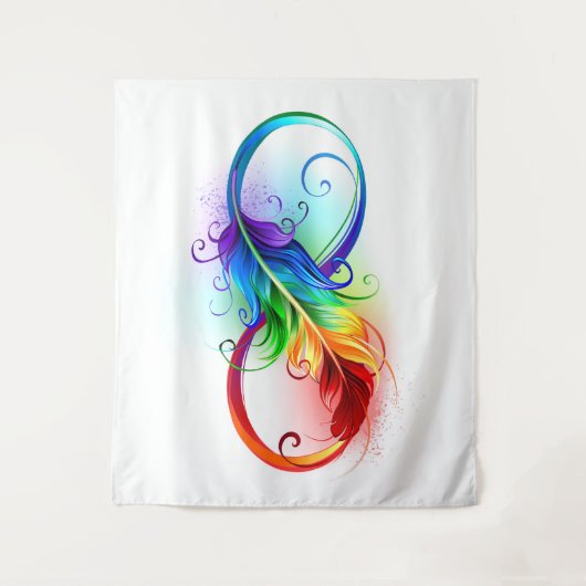 Infineensymbool met regenboogvanger wandkleed (Voorkant)
