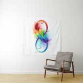 Infineensymbool met regenboogvanger wandkleed (In Situ (horizontaal))