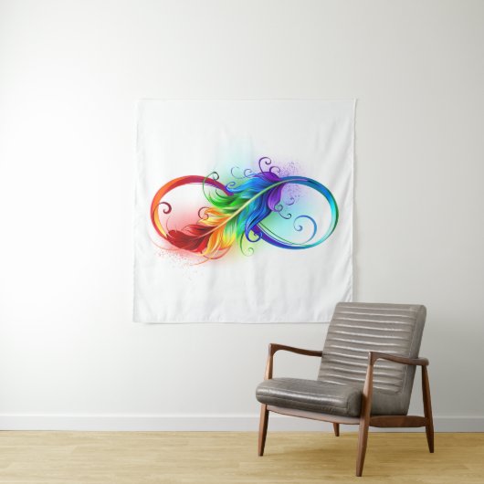 Infineensymbool met regenboogvanger wandkleed (In situ)