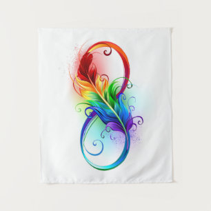 Infineensymbool met regenboogvanger wandkleed