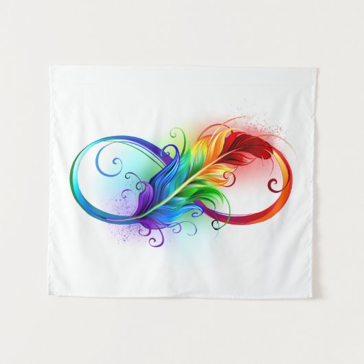 Infineensymbool met regenboogvanger wandkleed (Voorkant (horizontaal))