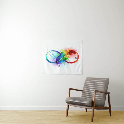 Infineensymbool met regenboogvanger wandkleed (In Situ (horizontaal))