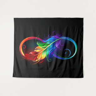 Infineensymbool met regenboogvanger wandkleed