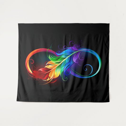 Infineensymbool met regenboogvanger wandkleed (Voorkant (horizontaal))