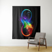 Infineensymbool met regenboogvanger wandkleed (In situ)