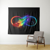 Infineensymbool met regenboogvanger wandkleed (In Situ (horizontaal))