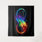 Infineensymbool met regenboogvanger wandkleed (Voorkant)
