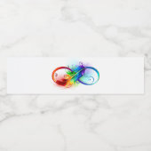 Infineensymbool met regenboogvanger waterfles etiket (Enkel label)