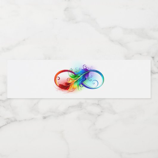 Infineensymbool met regenboogvanger waterfles etiket (Enkel label)