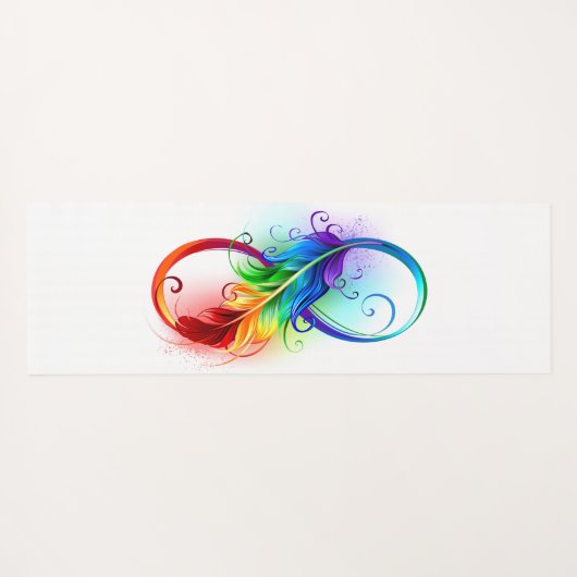 Infineensymbool met regenboogvanger yogamat (Achterkant (horizontaal))