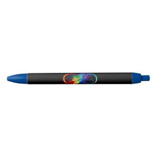 Infineensymbool met regenboogvanger zwarte inkt pen