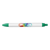 Infineensymbool met regenboogvanger zwarte inkt pen (Voorkant)