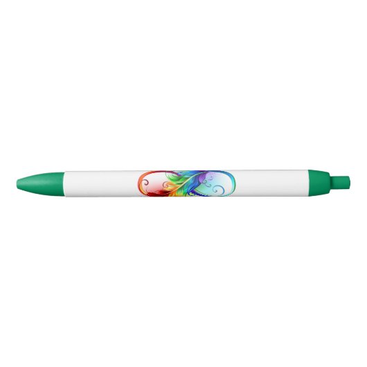 Infineensymbool met regenboogvanger zwarte inkt pen (Voorkant)