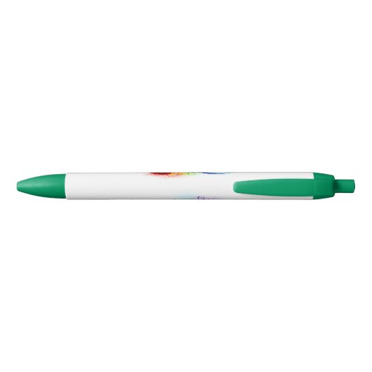 Infineensymbool met regenboogvanger zwarte inkt pen (Achterkant)