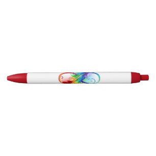 Infineensymbool met regenboogvanger zwarte inkt pen
