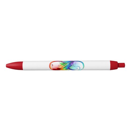 Infineensymbool met regenboogvanger zwarte inkt pen (Voorkant)