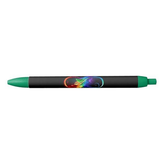 Infineensymbool met regenboogvanger zwarte inkt pen (Voorkant)
