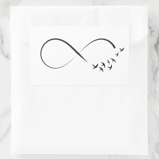 Infineste sliksymbool rechthoekige sticker (Tas)