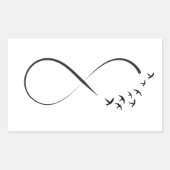 Infineste sliksymbool rechthoekige sticker (Voorkant)