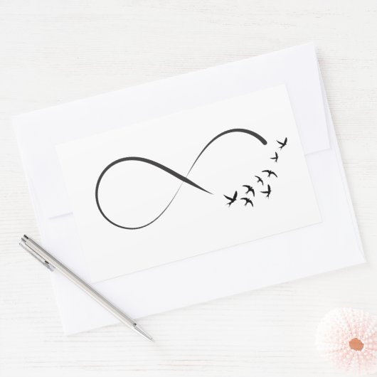 Infineste sliksymbool rechthoekige sticker (Envelop)