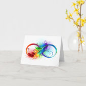 Infineste symbool met regenboogvanger kaart (Gele Bloem)