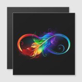 Infineste symbool met regenboogvanger magnetische uitnodiging (Voorkant / Achterkant)