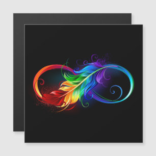 Infineste symbool met regenboogvanger magnetische uitnodiging
