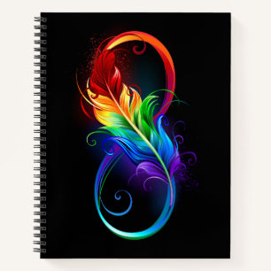 Infineste symbool met regenboogvanger notitieboek
