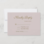 Infineste teken wazig roze minimalistische bruilof kaart (Voorkant)