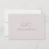 Infineste teken wazig roze minimalistische bruilof kaart (Achterkant)